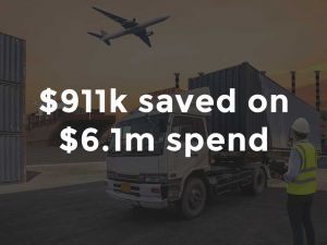 $911K savings on international freight benchmarking